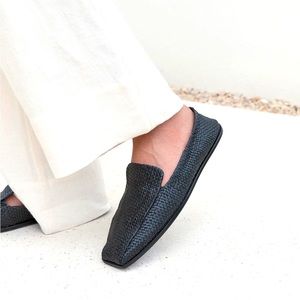 St. Agni Modernist Woven Loafer Black 38 New